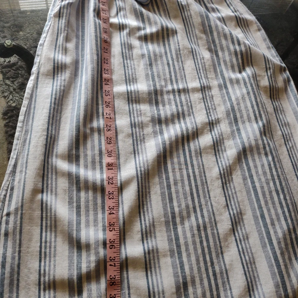 Japna Blue & White Striped Spaghetti Strap Dress Size M - Picture 10 of 11